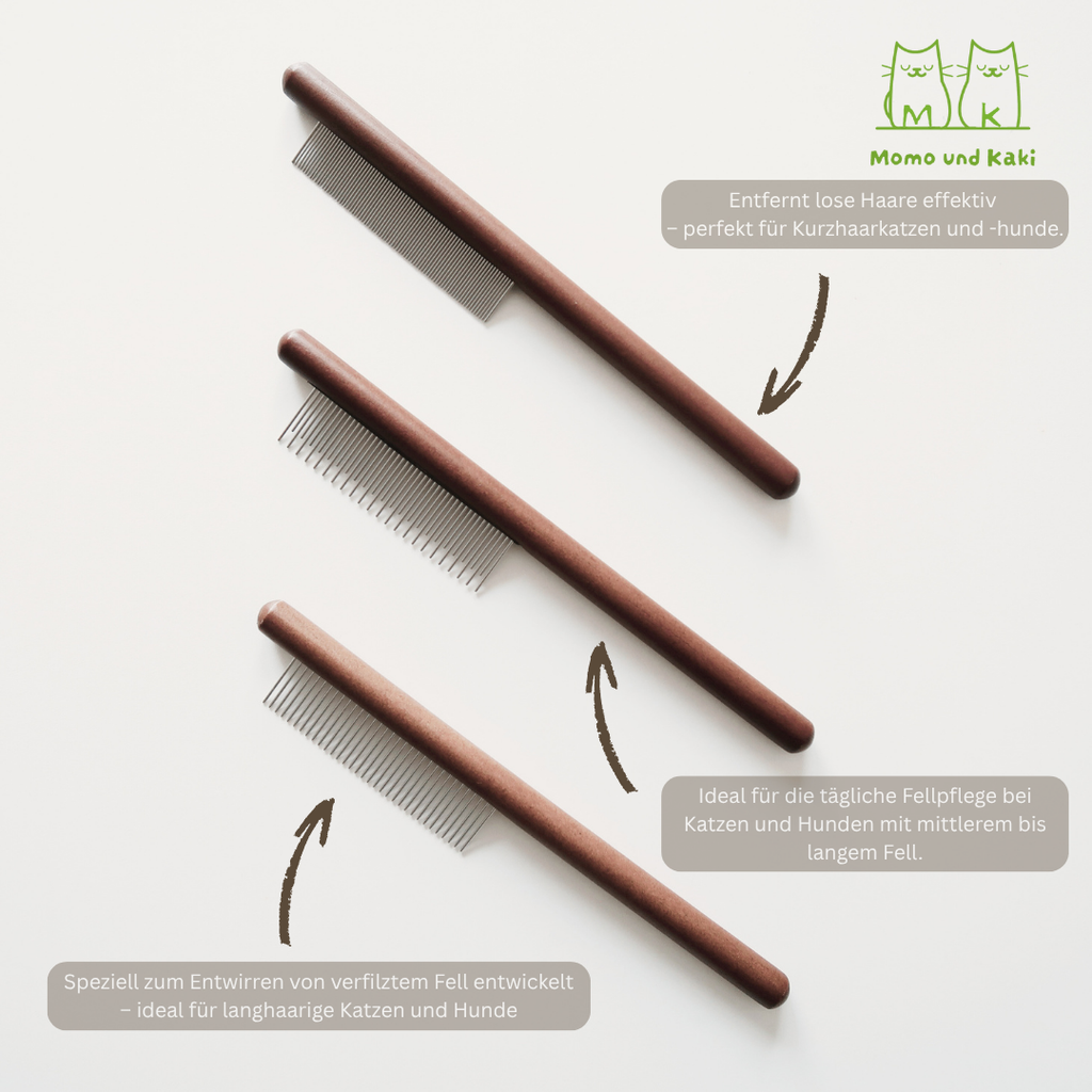 Kamm für Katze oder Hunde – 3er-Set gegen Unterwolle & Verfilzungen