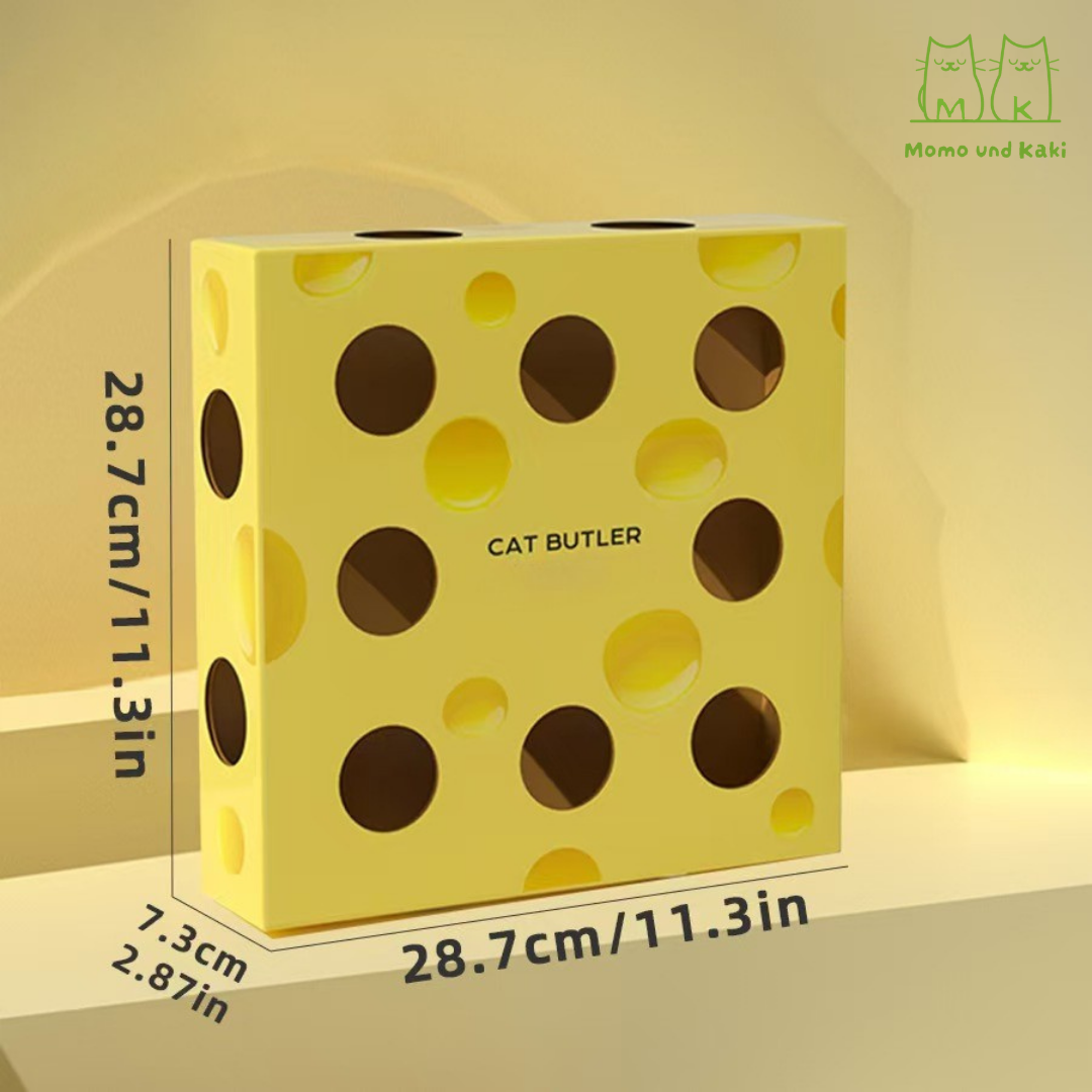 Elektrische Federjagd-Spielbox – Katzenspielzeug mit Löchern, USB-aufladbar