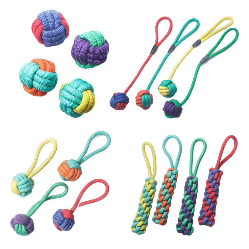 Knotenspielzeug für Hunde – beißfest, griffig & interaktiv (4 Varianten)