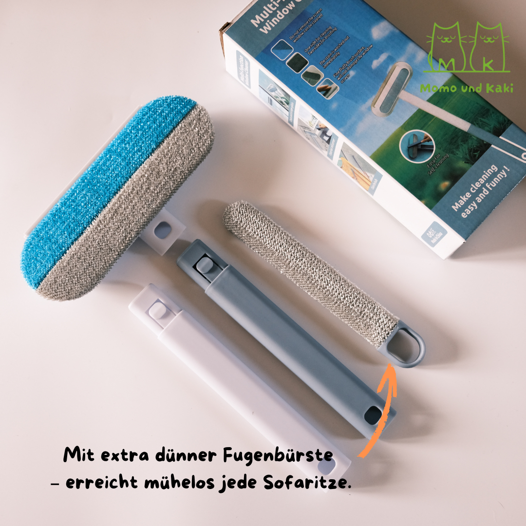 Fusselbürste Tierhaare für Katze & Hund|Tierhaarentferner Multifunktion|lange Griff|3 in 1 Reinigungsbürste