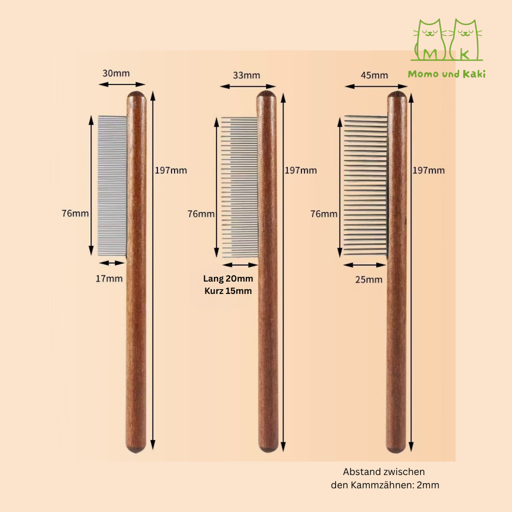 Kamm für Katze oder Hunde – 3er-Set gegen Unterwolle & Verfilzungen