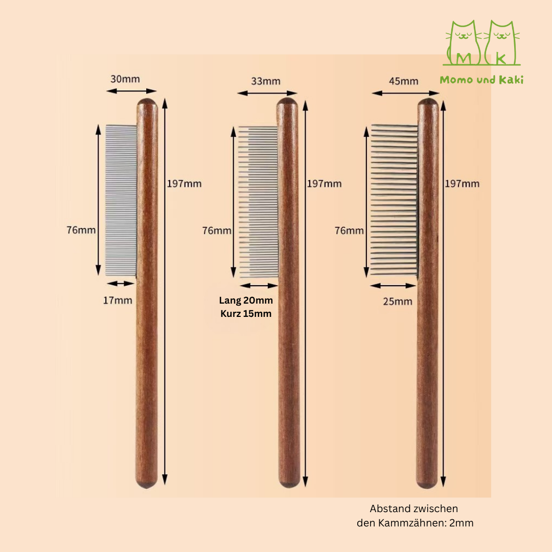 Kamm für Katze oder Hunde – 3er-Set gegen Unterwolle & Verfilzungen