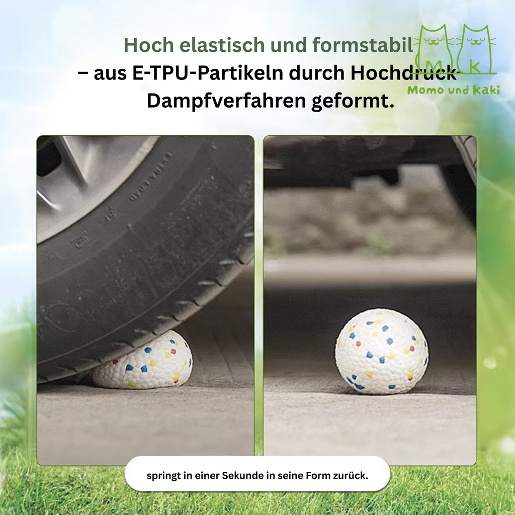 Elastischer Vollgummi-Hundeball – bissfest & sanft zum Zahnfleisch