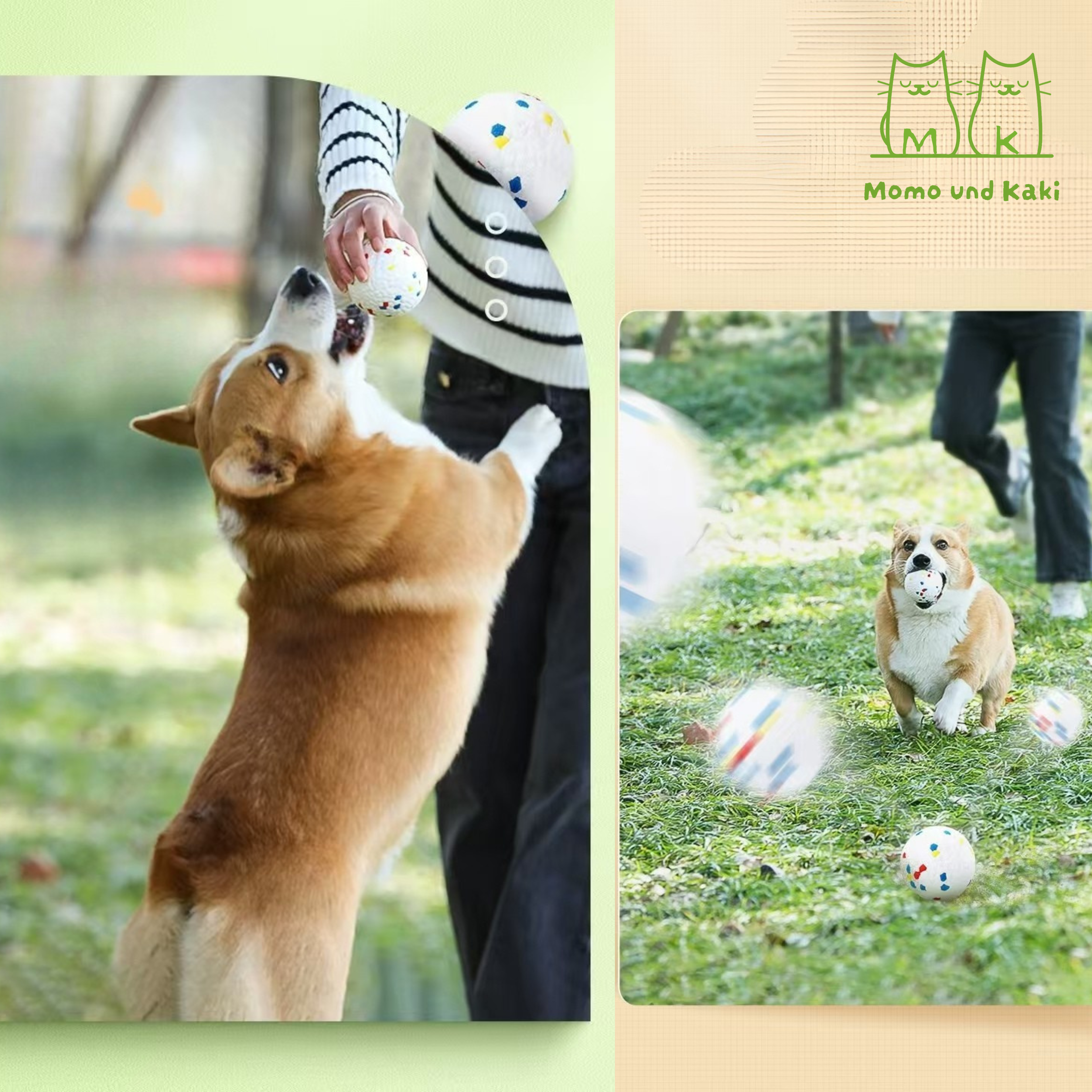 Elastischer Vollgummi-Hundeball – bissfest & sanft zum Zahnfleisch