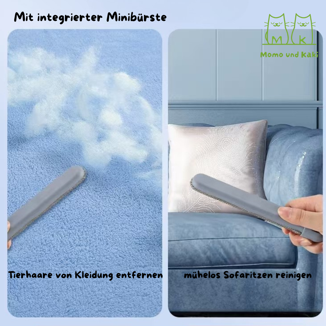 Fusselbürste Tierhaare für Katze & Hund|Tierhaarentferner Multifunktion|lange Griff|3 in 1 Reinigungsbürste