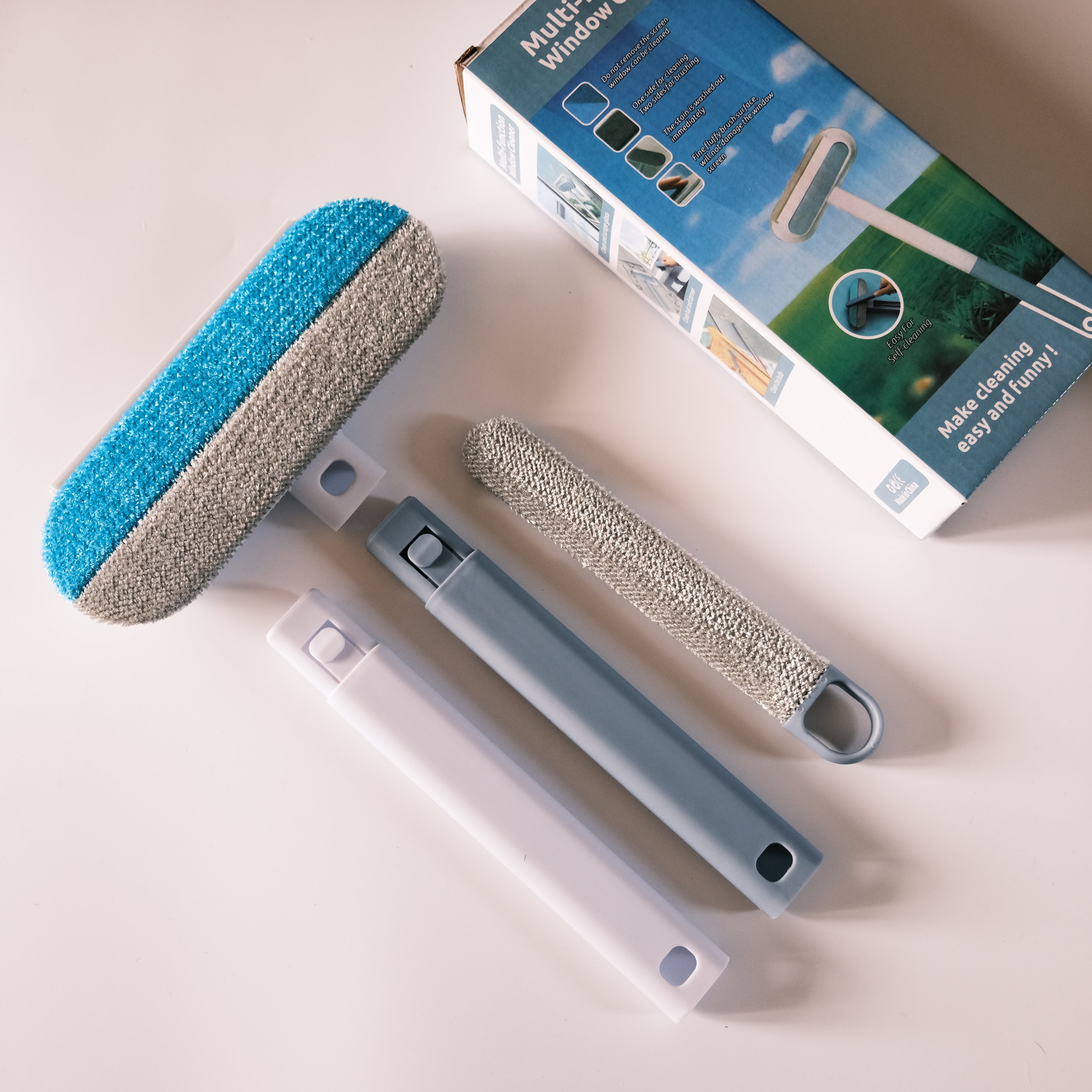 Fusselbürste Tierhaare für Katze & Hund|Tierhaarentferner Multifunktion|lange Griff|3 in 1 Reinigungsbürste